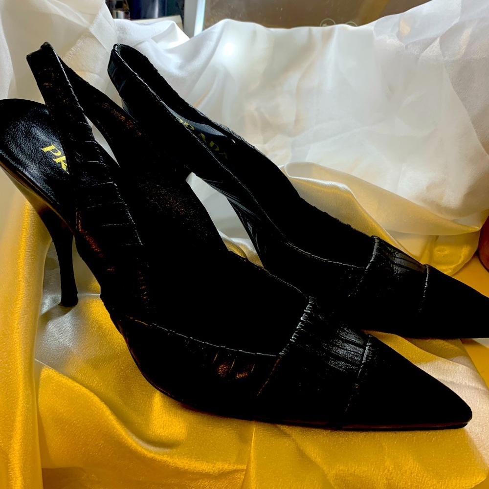 Prada Women's Slingback Pumps 38 1/2